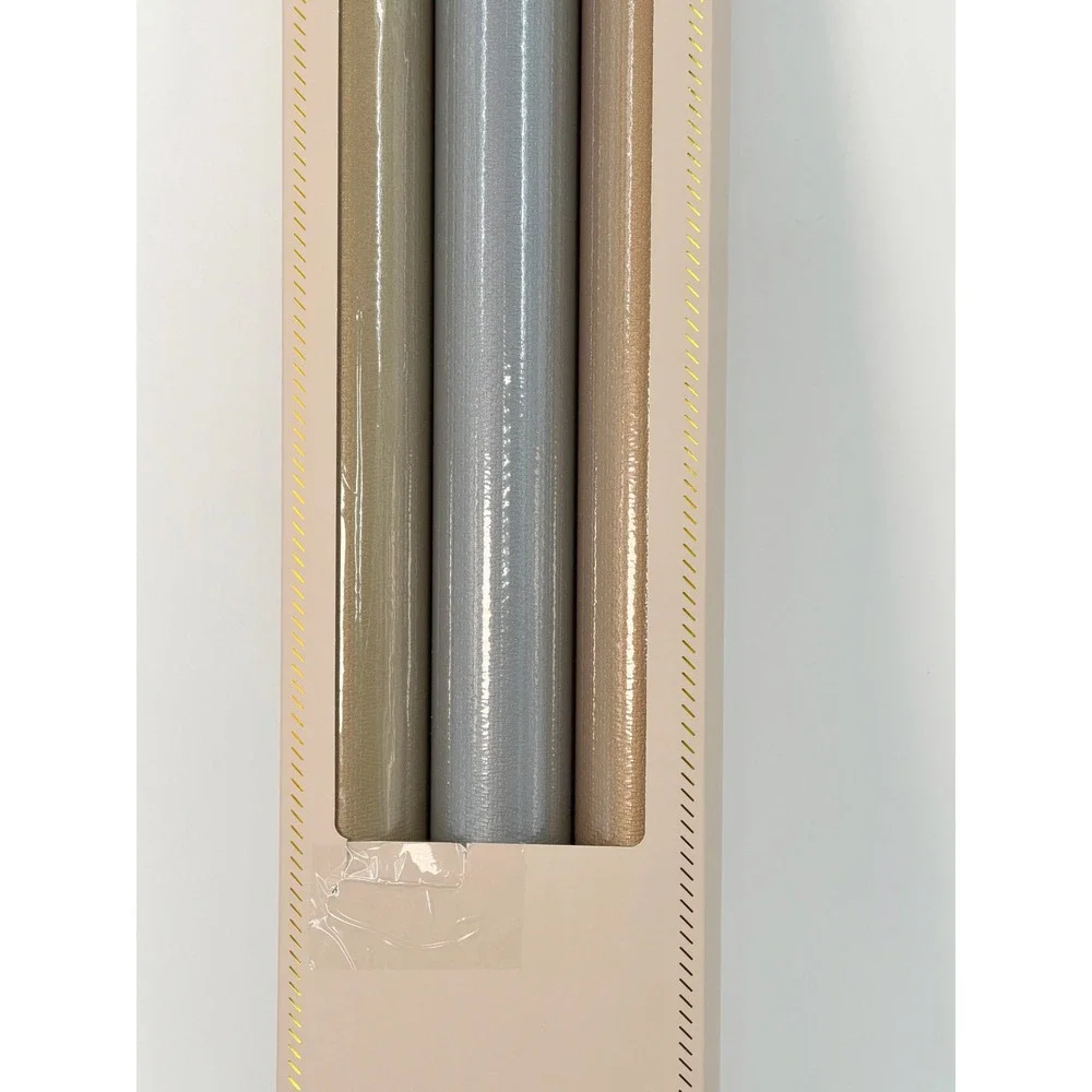Atelier Luxury Gift Wrap 3Pk Metallic Gold Silver Bronze Textured 75 SqFt 109-03